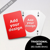 Ovate Bridge Style Poker Size Custom Front and Back Playing Cards (63.5 x 88.9mm)