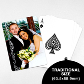 Wedding Photo Playing Cards – Snowy White (63.5 x 88.9mm)