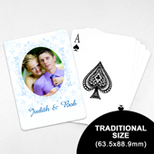Wedding Photo Playing Cards – Ocean Blue (63.5 x 88.9mm)