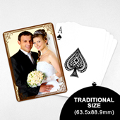 Wedding Photo Playing Cards – Cocoa Vintage (63.5 x 88.9mm)