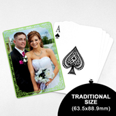 Wedding Photo Playing Cards – Green Antique (63.5 x 88.9mm)