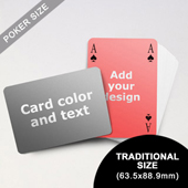 Simple Bridge Style Poker Size Personalized Both Sides Landscape Back Playing Cards (63.5 x 88.9mm)