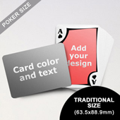 Modern Personalized Both Sides Landscape Back Playing Cards (63.5 x 88.9mm)