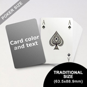 Bridge Style Selection - Poker With Custom Message (63.5 x 88.9mm)
