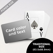 Jumbo Index Cards - Poker Size With Custom Message (Landscape) (63.5 x 88.9mm)