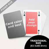 Classic Bridge Style Poker Size Personalized Both Sides Playing Cards (63.5 x 88.9mm)