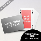 Classic Bridge Style Poker Size Personalized Both Sides Landscape Back Playing Cards (63.5 x 88.9mm)