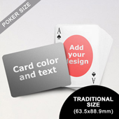Ovate Personalized Both Sides Landscape Back Playing Cards (63.5 x 88.9mm)