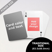 9)	Centre Portrait Photo Personalized Both Sides Playing Cards (63.5 x 88.9mm)