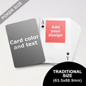 Top Portrait Photo Personalized Both Sides Playing Cards (63.5 x 88.9mm)