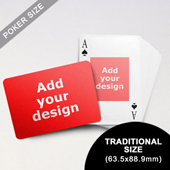 Centre Portrait Photo Custom Front and Landscape Back Playing Cards (63.5 x 88.9mm)