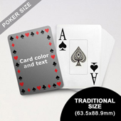 Timeless Frame - Poker With Custom Message & Jumbo Index (63.5 x 88.9mm)