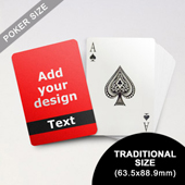 Classic Black Personalized Photo Playing Cards (63.5 x 88.9mm)