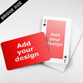 Bridge Size Playing Cards - Rectangular Back, Wide Front