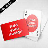 Bridge Size Playing Cards – Oval Back, Wide-angled Front