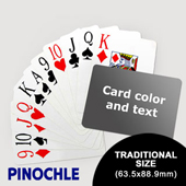 Pinochle with Personalized Message - Jumbo Index - Landscape (63.5 x 88.9mm)