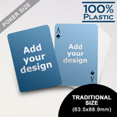 Plastic Poker Size Custom 2 Sides (63.5 x 88.9mm)