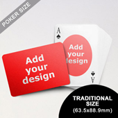 Ovate Custom Front and Landscape Back Playing Cards (63.5 x 88.9mm)