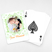 Wedding Photo Playing Cards – Refreshing Green