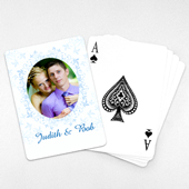 Wedding Photo Playing Cards – Ocean Blue