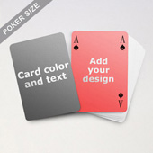 Simple Bridge Style Poker Size Personalized Both Sides Playing Cards