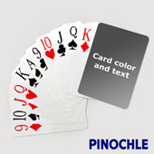 Pinochle wtih Personalized Message - Jumbo Index