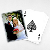 Wedding Photo Playing Cards – Silver Shine