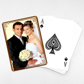 Wedding Photo Playing Cards – Cocoa Vintage