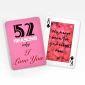 Make Own 52 Love Messages Poker Cards