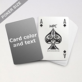 4 Index MPC Playing Cards With Custom Back