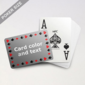 Personalized Poker Cards With Jumbo Index and 4 Pips Border (Landscape Back)