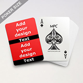 Twin Collage Black Series Playing Cards with Your Text
