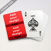 Twin Collage Red Series Playing Cards with Your Text