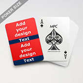 Twin Collage Blue Series Playing Cards with Your Text