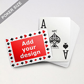 Custom Poker Cards With Jumbo Index and 4 Pips Border (Landscape Back)