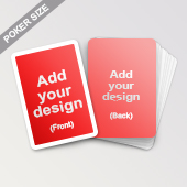 Custom White Border Playing Cards Poker size