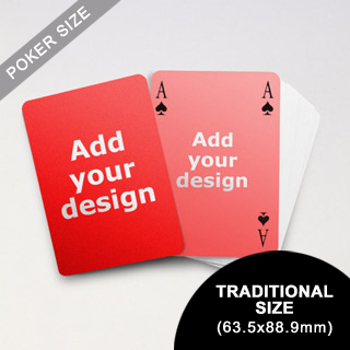 Simple Bridge Style Poker Size Custom Front and Back Playing Cards (63.5 x 88.9mm)