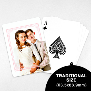 Wedding Photo Playing Cards – Dreamy Pink (63.5 x 88.9mm)