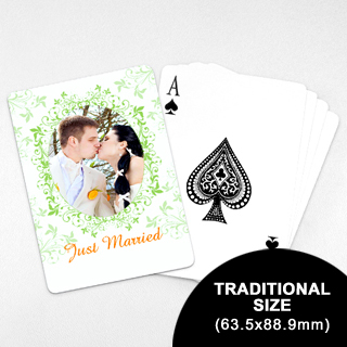 Wedding Photo Playing Cards – Refreshing Green (63.5 x 88.9mm)