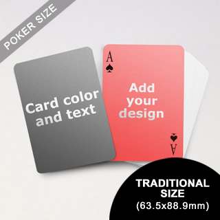 Simple Personalized Both Sides Playing Cards (63.5 x 88.9mm)