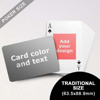 Centre Portrait Photo Personalized Both Sides Landscape Back Playing Cards (63.5 x 88.9mm)