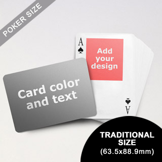 Top Portrait Photo Personalized Both Sides Landscape Back Playing Cards (63.5 x 88.9mm)
