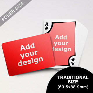 Modern Custom Front and Landscape Back Playing Cards (63.5 x 88.9mm)