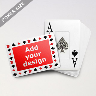 Custom Poker Cards With Jumbo Index and 4 Pips Border (Landscape Back)