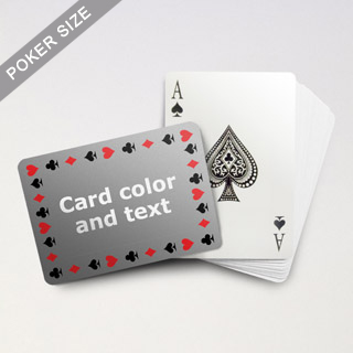 Tailored poker with custom message