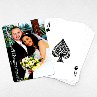 Wedding Photo Playing Cards – Snowy White