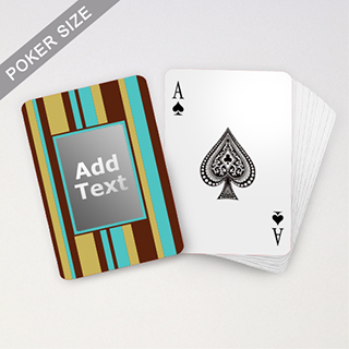 Custom Striped Monogram Playing Cards