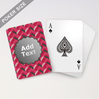 Personalized Monogrammed Playing Cards (Hot Pink)