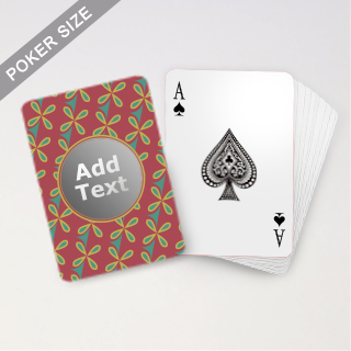 Custom Print Monogram Playing Cards (Dark Pink)