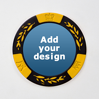 sagde fup tynd Custom Two Tone Yellow Poker Chip Clay Composite